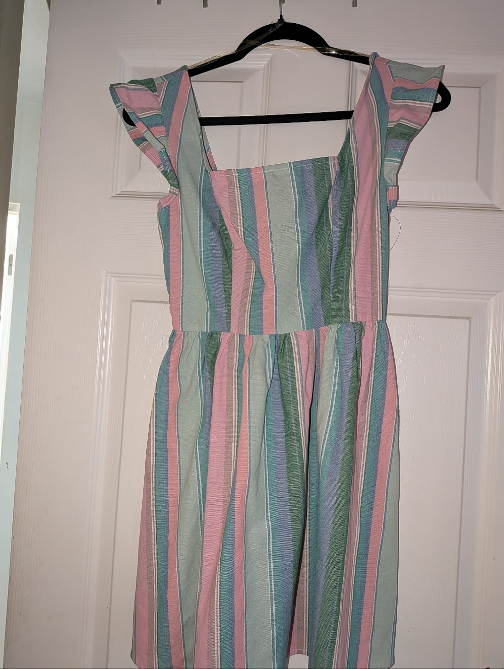 Crystal Doll Pastel Stripe Dress in Pink, Mint & Blue
